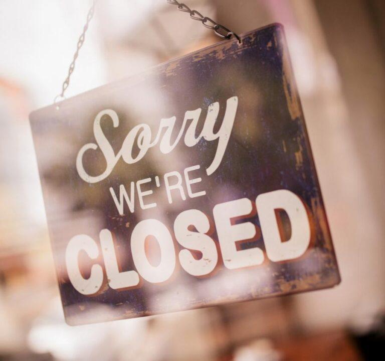 Cartello Sorry We are Closed